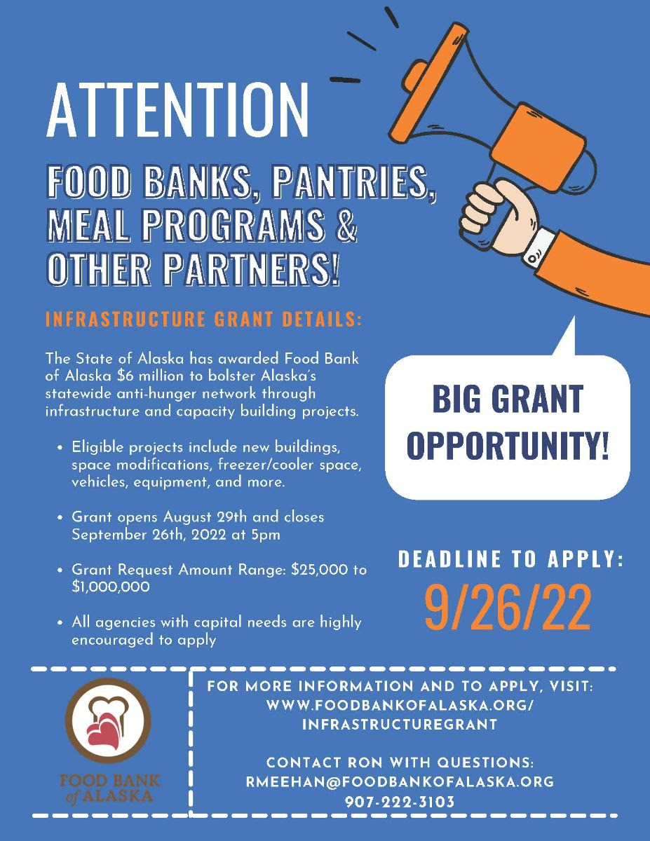 Infrastructure for Alaska’s Food Bank Network Grant Opportunity