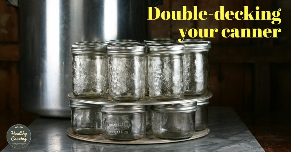 Can I stack jars in a canner? and how?