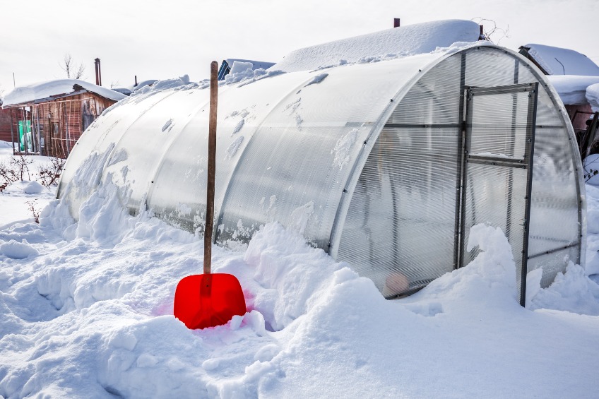 Removing Snow from your Hoophouse